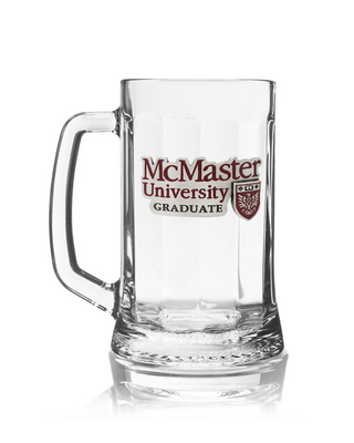 McMaster Graduate Glass Beer Stein