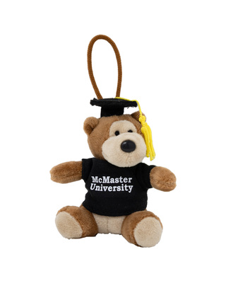 McMaster Grad Bear Ornament 4"
