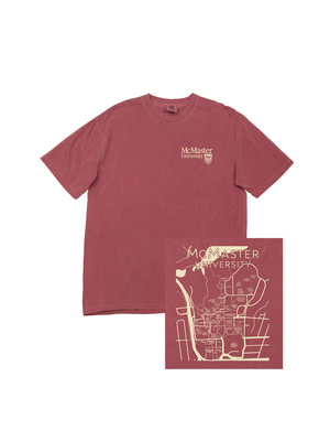 McMaster Official Crest Map T-Shirt