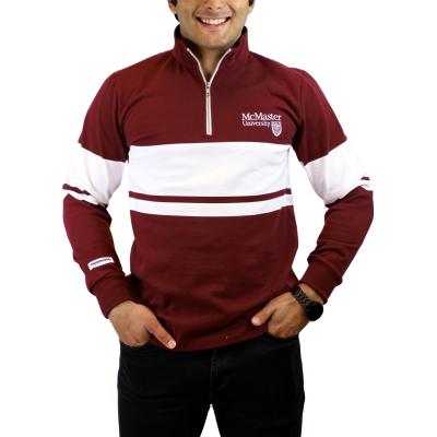 Official Crest 1/4 Zip With White Stripe