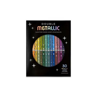 Double Metallic Coloured Pencil Set