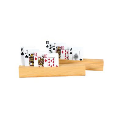 Card Holder Wooden 4 Slot 2 Pc 11"