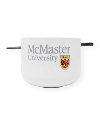 McMaster Circle Crest Ramen Bowl With Chopsticks