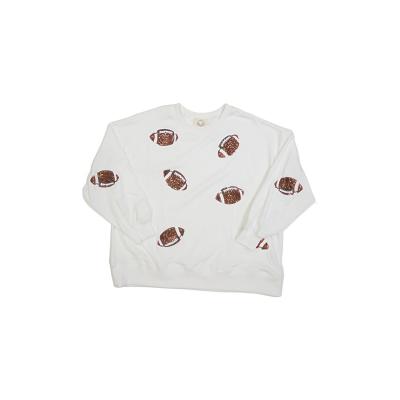 Sequin Football Terry Crewneck