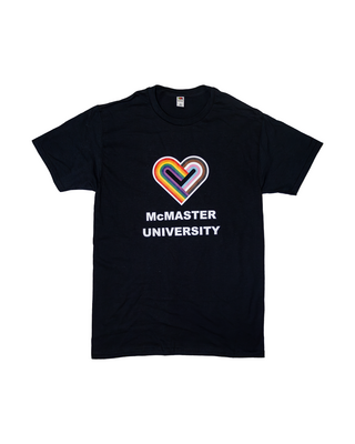 McMaster Pride Heart Design t-shirt