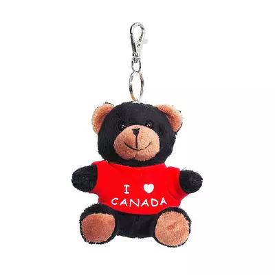 Canada Black Bear With T-Shirt Keychain