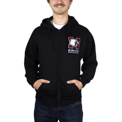 McMaster Marauders Oversize Full Zip Hooded Sweatshirt