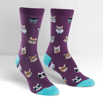 Women's Crew Socks Smarty Cats