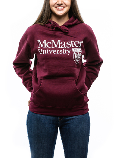 Classic Official Crest Hood - Maroon | McMaster Campus Store